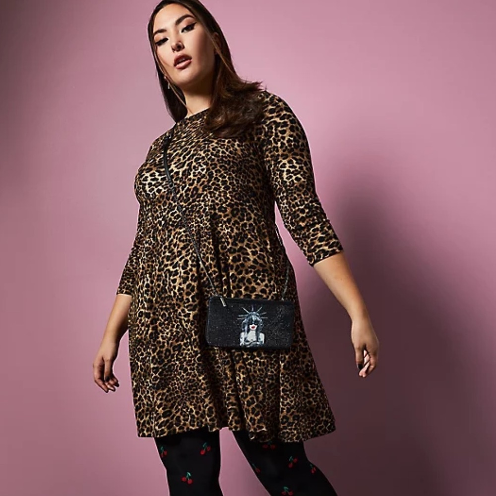 NWT Torrid Betsey Johnson Leopard Skater Dress